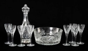 SELECTION OF WATERFORD CRYSTAL including large Nocturne bowl, 11.5 (h) x 25cms (diam.), Colleen