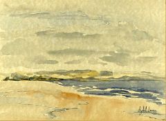 ‡ SYBIL SWAN watercolour - coastal estuary, signed lower right, 21 x 29cms Provenance: private