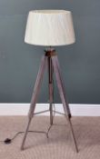 MODERN TRIPOD STANDARD LAMP & SHADE having adjustable height Provenance: deceased estate Ynys Môn