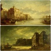 J. WEBB (19th century British school) pair of oils on panel - Venetian views, signed and dated lower