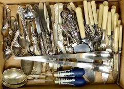 GEORGE JENSEN SALAD SERVERS also Wedgwood Jasperware examples and an assortment of other flatware