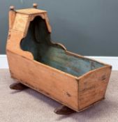 VICTORIAN PINE ROCKING CRIB, 79 (h) x 90 (w) x 53cms (d) Provenance: private collection Conwy