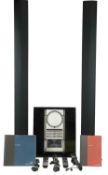 BANG & OLUFSEN STEREO SYSTEM, BeoSound Ouverture CD tuner and cassette player, colour black, pair of