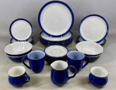 DENBY BLUE & CREAM TABLEWARE, including six dinner plates, approx. 28 pieces Provenance: deceased
