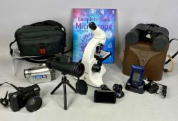 OPTICAL EQUIPMENT, boxed, including Uscamel biological microscope, Orskey dashcam, monocular wide