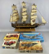 UNBUILT MODEL KITS, Airfix 1/48 scale model Mosquito MK6, Tamiya 1/48 scale model Hawker Siddeley