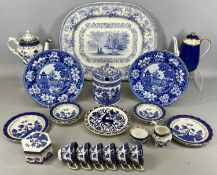 ASSORTED CERAMICS, including Booths 'Real Old Willow' pattern coffee service, 18 pieces; Spode