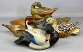 TREEN DUCKS decoy type etc., a selection Provenance: private collection Ynys Môn