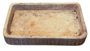 RECTANGULAR SHALLOW GLAZED CERAMIC SINK, 13 (h) x 78 (w) x 50cms (d) Provenance: private