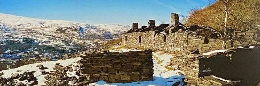 MODERN PHOTOGRAPHER colour photographic print - Wintry Quarry Barracks Dinorwic, 24 x 70cms