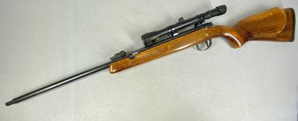 WEBLEY & SCOTT .22 CALIBRE AIR RIFLE, side lever action with telescopic sight Provenance: private