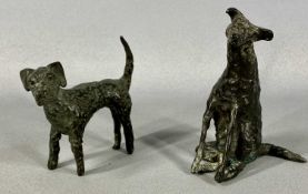 RACHEL WOOD two bronze limited edition dog sculptures Provenance: private collection Gwynedd
