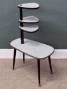 RARE MID-CENTURY FOUR-TIER OCCASIONAL TABLE, 'Carousel Table of the Future', 87 (h) x 56 (w) x 30cms