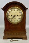 MAPLE & CO. LTD, LONDON INLAID ROSEWOOD DOME TOP MANTEL CLOCK, twin fusee movement striking on a