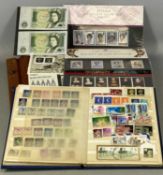 STAMP COLLECTION, including stock book with mainly GB mint and used, ledger with world stamps,