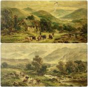 ‡ F. ALLEN (19th century Welsh school) pair of oils on canvas - entitled verso 'Near Bala N. Wales',