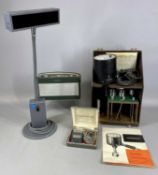 VINTAGE FERRANTI PORTABLE VISCOMETER, with accessories in leather case; Allen ultraviolet light,