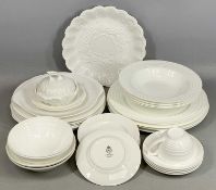 ASSORTED WHITE PORCELAIN TABLEWARE, Shelley, Worcester, etc., including plates, serving bowls