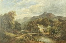 ‡ WILLIAM LANGLEY oil on canvas - entitled 'Pandy Mill, Dolgelly N. Wales', signed lower right, 49 x