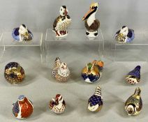 ROYAL CROWN DERBY PAPERWEIGHTS BIRD COLLECTION, many with gold stoppers (12) Provenance: private