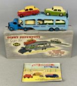 DINKY SUPERTOYS GIFT SET 990, comprising Pullmore car transporter no. 382 with four cars, Austin