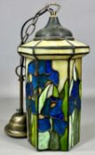 TIFFANY STYLE CEILING LAMPSHADE, 38cms (h) Provenance: private collection Ynys Môn