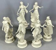WEDGWOOD 'THE DANCING HOURS' COLLECTION, six limited edition figurines of 12500, numbered 8599,