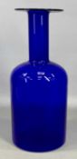 OTTO BRAUER FOR HOLMEGAARD: LARGE BLUE GLASS GULVVASE, 42cms (h) Provenance: deceased estate Conwy