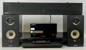 SAMSUNG SURROUND SOUND SYSTEM, blue ray player, etc. Provenance: deceased estate Ynys Môn