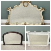THREE WALL MIRRORS, arched painted frame with gilded highlights, 110 (h) x 152 (w) x 5cms;