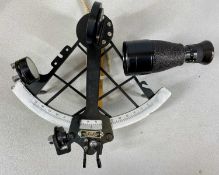 HEATH NAVIGATIONAL LONDON SURVEY (SOUNDING) SEXTANT, black metal frame, Hezzanith endless rapid