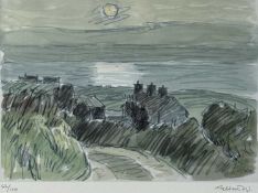 ‡ SIR KYFFIN WILLIAMS RA (1918-2006) limited edition (62/100) print - 'Sun on the Sea, Porth