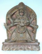 TIBETAN CARVED WOODEN FIGURE OF NAMASANGITI, 26 x 17cms Provenance: private collection Flintshire