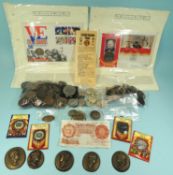 ASSORTMENT OF BRITISH & FOREIGN COINS, including numerous old pennies, etc. Provenance: private