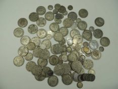 QUANTITY OF BRITISH PRE-1947 SILVER COINS, approx. 685g Provenance: private collection Wrexham