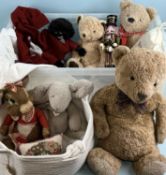 VARIOUS PLUSH TOYS, including teddy bears, rabbit, etc. Provenance: deceased estate Wrexham