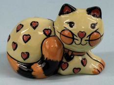 LORNA BAILEY CAT VALENTINE, limited edition (35/75), signed and numbered in blue, 10cms (h)