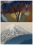 UNKNOWN oil on board - Mediterranean landscape, indistinctly signed with initials 'Lg', 14 x