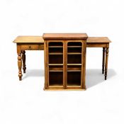 FURNITURE PARCEL, comprising Victorian mahogany desk, rectangular top with rounded corners and