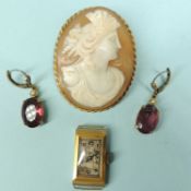 ART DECO 18CT TWO-COLOUR GOLD WRISTWATCH, cased inscribed with initials and dated 1930 (not