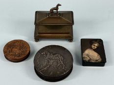 COLLECTABLES, including 19th century rectangular Stobwasser box, the hinged cover painted with a