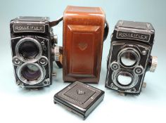 ROLLEIFLEX CAMERAS, comprising Rolleiflex 2.8F TLR camera, serial no. 1603570; and Rolleiflex 2.8F