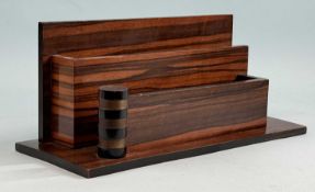 FRENCH ART DECO COROMANDEL LETTER RACK, in the manner of Ruhlmann, 18 (h) x 43.5 (w) x 17.5cms (d)