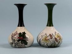 TWO LORNA BAILEY LIMITED EDITION FOUR SEASONS VASES, 'Winter' (2/250) and 'Spring' (73/250),