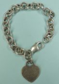 TIFFANY & CO. STERLING SILVER CHAIN BRACELET, with lobster claw clasp, 18.5cms (l) Provenance: