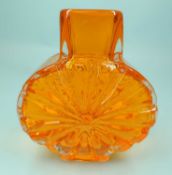 GEOFFREY BAXTER FOR WHITEFRIARS, tangerine sunburst glass vase, 15.5cm (h) Provenance: private