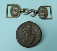 DUKE OF WELLINGTON INTEREST, unusual metal double-aspect snuff box featuring the Duke of