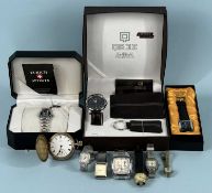 ASSORTED WATCHES, including Waltham gold-plated full hunter pocket watch; Zurich Sports ladies'
