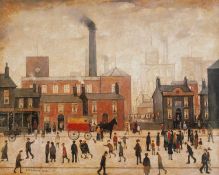 ‡ LAURENCE STEPHEN LOWRY R.A. (British, 1887-1976) limited edition (62/95) gouttelette print -