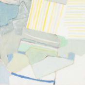 ‡ JACK SHORE (Welsh, 1922-2008) paper collage - 'Cool Coast', signed and titled verso, 27 x 27cms